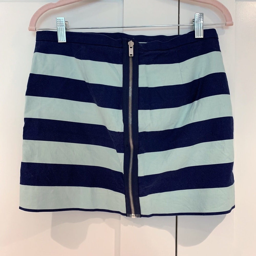 GAP Striped Back Zip Mini Skirt - Picture 4 of 5